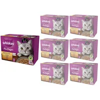 Whiskas Adult 12x85g: Nassfutter für Katzen mit Huhn, Pute,