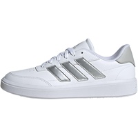 Adidas Damen Courtblock Shoes Sneaker, Cloud White/Silver Metallic/Grey Two,