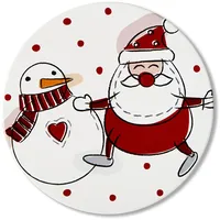 Excelsa Topfuntersetzer, Snowman Dolomite 16Xh1X16 cm, Bunt