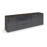 Rauch Möbel FLIPP Sideboard TV-Schrank, Kommode mit Stauraum, Graphit-Glasfront