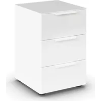 Rauch Nachtkommode Flipp Glas Weiß