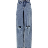 URBAN CLASSICS Distressed 90 ́s Wide Leg Jeans Light