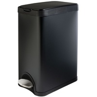 Home4You Treteimer Schwarz 15 Liter, - mit Kunststoffeinsatz