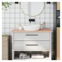 VidaXL Waschtischplatte 100x60x1,5 cm Massivholz Buche