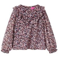 VidaXL - Kinder-Langarmshirt Blumenmuster Altrosa 104 317933