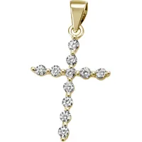 FIRETTI Kettenanhänger Kreuz Gold/Silber