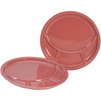 CreaTable 22925, Serie Universal Fondueteller rot 4-teiliges Geschirrset, Fondueteller