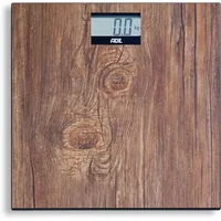 ADE Digitale Körperwaage in gemütlicher Holzoptik | großes Display