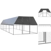 VidaXL Outdoor-Hühnerkäfig 3x10x2 m Verzinkter Stahl