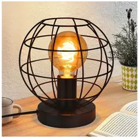 GBLY ZMH Tischlampe Vintage Tischleuchte Schwarz Retro Nachttischlampe Lampe