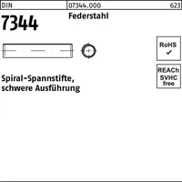 Industrial Quality Supplies DIN 7344 Spiral-Spannstifte, schwere Ausführung Federstahl
