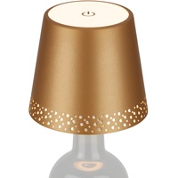 Brilo Akku-Flaschenlicht Flaska Gold-Matt 2,6W