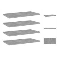 VidaXL Bücherregal-Bretter 4 Stk. Betongrau 40x20x1,5 cm Holzwerkstoff
