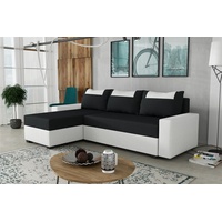 Fun Möbel Ecksofa Schlafsofa Sofa HEDVIG LUX Kunstleder/Stoff Weiß-