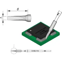 Jbc Lötspitze Serie C115, Meißelform, C115115/1,0 mm, gerade, rostfreier