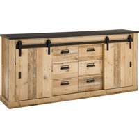 Home Affaire Sideboard »SHERWOOD«, modernes Holz Dekor, mit Scheunentorbeschlag