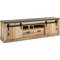 Home Affaire Lowboard »SHERWOOD«, modernes Holz Dekor, mit Scheunentorbeschlag