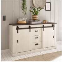 Home Affaire Sideboard »SHERWOOD«, Holz Dekor, mit Scheunentorbeschlag und