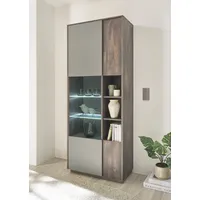 INOSIGN Vitrine »LARGO«, Soft-Close-Funktion, Höhe ca. 200 cm braun