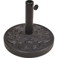 Garden Pleasure Schirmständer Kunststoff/Metall Ø 33 cm Schwarz