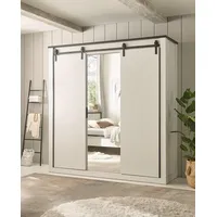 Home Affaire Kleiderschrank »SHERWOOD Schlafzimmerschrank mit Spiegel Wäscheschrank«, Schiebetüren