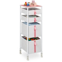 Relaxdays Kommode, Kinder, 4 Stoffschubladen, HBT: 109,5 x 36
