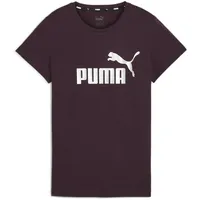 Puma Unisex Ess+ Metallic Logo Tee T-Shirts, Midnight Plum,