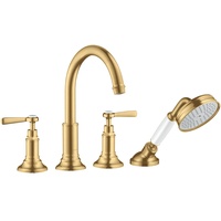 Hansgrohe Axor Montreux 4-Loch Fliesenrandarmatur mit Hebelgriff - brushed