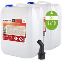 Höfer Chemie 2x 10 L FLAMBIOL® Bioethanol 100% Hochrein