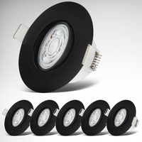 B.K.Licht - 6er Set LED Einbaustrahler 230V, Schwenkbar, warmweißes