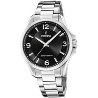 Festina Herren Uhr Luxus Edelstahl Armbanduhr silber D2UF20656/4 -
