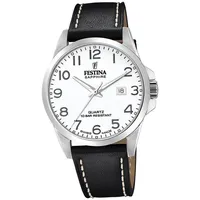 Festina Herrenuhr Leder schwarz D2UF20025/1 - Schwarz