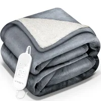 Sinnlein Heizdecke mit Abschaltautomatik 160x120cm Hellgrau Elektrische Wärmedecke mit