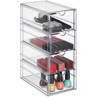 Relaxdays Schubladenbox, 4 Fächer, Organizer für Make Up, Büro,