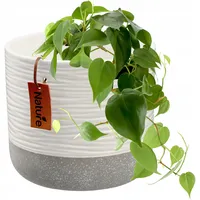 Kadax Blumentopf, aus Keramik, 16 cm, Weiß