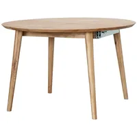 Lomadox Ausziehtisch rund, 120cm Durchmesser, ausziehbar auf 165cm, Wildeiche