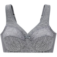 GLAMORISE Atmungsaktiver MagicLift-BH - Grau meliert 100G Damen