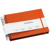 Semikolon Mini Mucho Fotoalbum orangefarben mit schwarzen Karten