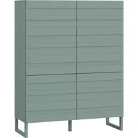 Forte Highboard FORTE "Bretania", grün (salbei), B:109,9cm H:140cm T:41,6cm,