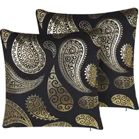 Beliani Ursinia Dekokissen 45 x 45 cm Gold