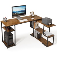 Mondeer Eckschreibtisch drehbarer Computertisch 135.5 x 110 x 75.5