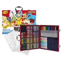 Crayola Pokémon Künstlerkoffer, Kreativ-Set mit 115 Teilen, ab 5