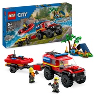 LEGO City Feuerwehrgeländewagen mit Rettungsboot