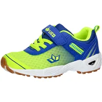 Brütting Lico Unisex Kinder Barney VS Hallenturnschuh, lemon/blau, 38