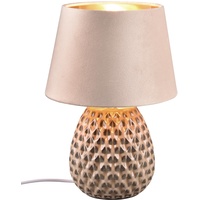 Trio Reality Leuchten Tischleuchte Ariana R51531944, Sockel Keramik Beige,