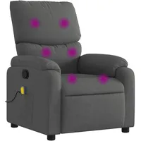 VidaXL Massagesessel Dunkelgrau Stoff