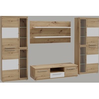 Forte Wohnwand FORTE "Allister", braun (artisan eiche, weiß), B:334cm