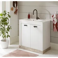 Home Affaire Waschtisch »Florenz, Waschbeckenunterschrank inkl. Waschbecken, Metallgriffe«, in