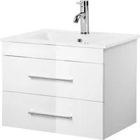 WELLTIME Waschtisch »Florenz Badschrank Badmöbel inkl. Waschbecken«,... Waschplatz mit