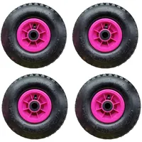 Baumarktplus 4x Sackkarrenrad 260x85 mm 3.00-4 75 mm Nadellager